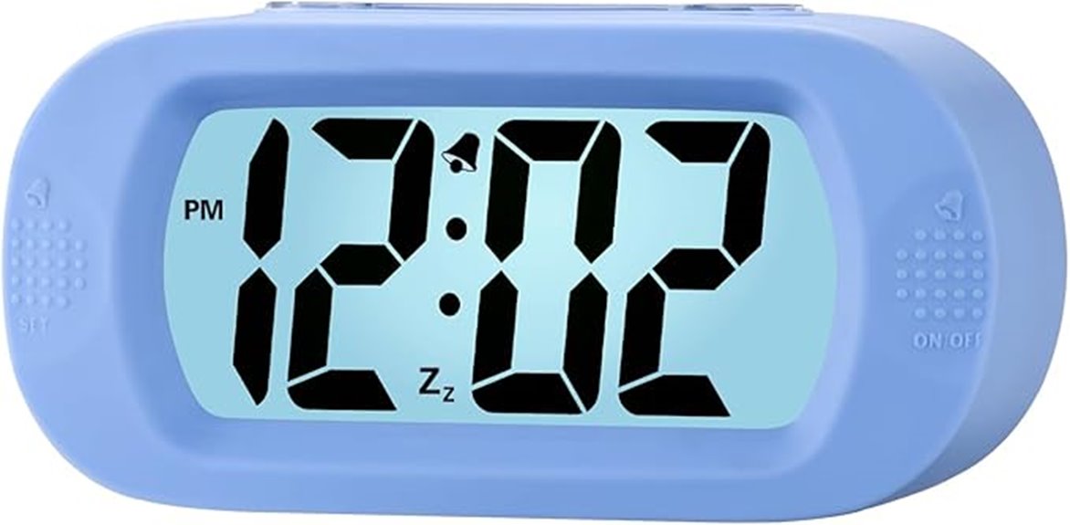 kids digital clock with night light