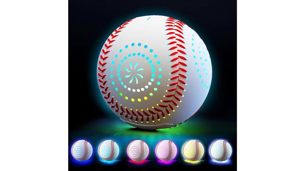 led baseball with multiple lighting