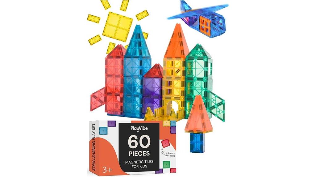 magnetic tiles 60 piece set