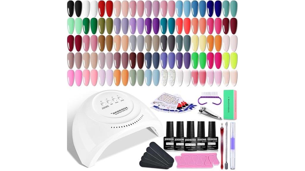 sixty piece gel nail set