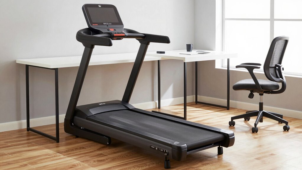 compact ergonomic workspace treadmill