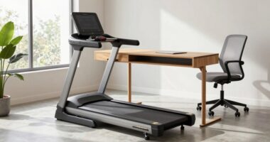 compact treadmill for desks