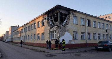 More Than 400 Ukrainian Drones Flew Toward Moscow, School Building Damaged In Russia’s Kaluga Region